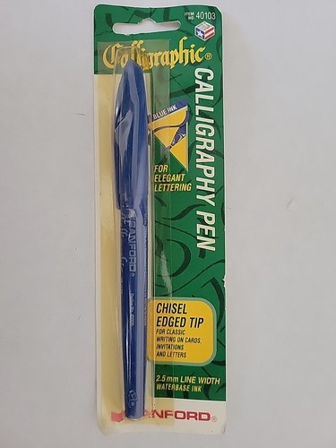 Calligraphic pen blue ink - ,