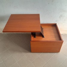 Comodino con Scrivania retrattile a scomparsa e Cassettone in Ciliegio