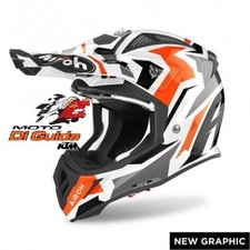 CASCO CROSS ENDURO AIROH AVIATOR ACE SWOOP ORANGE GLOSS TAGLIA S