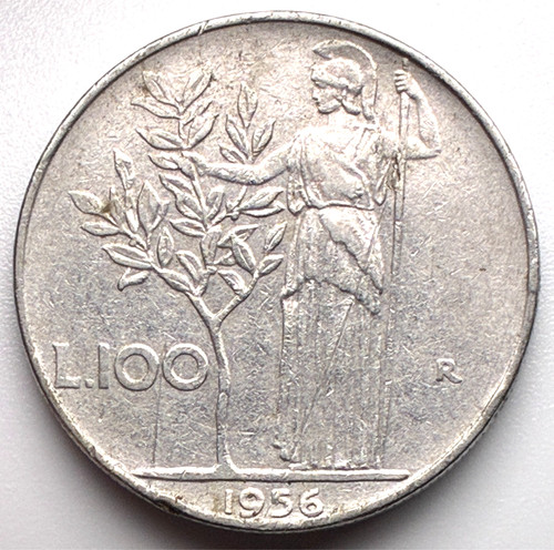 Italy 100 lire 1956 r - /,