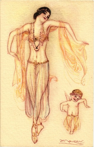Mauzan art deco donnina - -, "donnina"