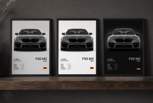 Bmw f90 poster - f90, m5