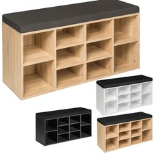 Scarpiera con Cuscino Panca Scaffale Scarpe Ripiano Scarpe Seduta Imbottita