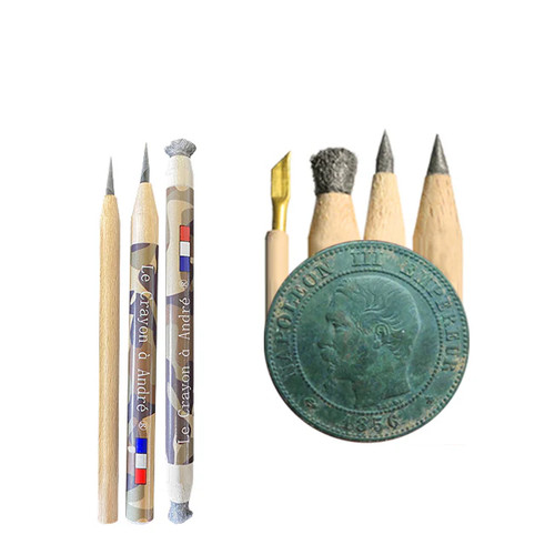 Crayon andré set 4 - le, à