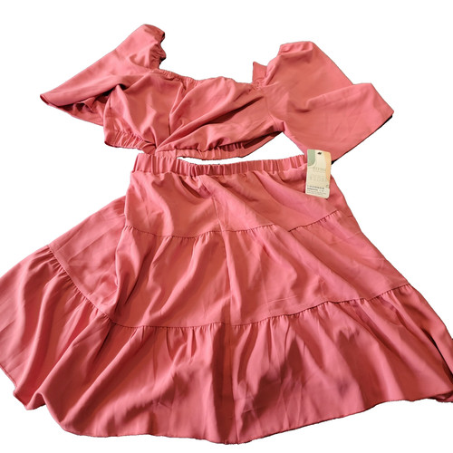 Abito donna grande corallo - abito, grande,