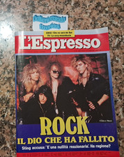 L'espresso rivista-40 1991-I Guns n'Roses-Gianni Agnelli-Sciarelli-