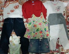 LOTTO 31 STOCK 10 PEZZI BIMBA, BAMBINA, NEONATA, VESTITI 12-24 MESI