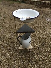 5166 VECCHIA TOILETTE D'EPOCA CATINO BROCCA FERRO SMALTATO ANNI 40