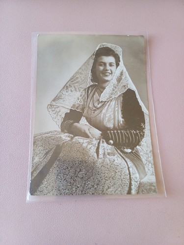 Cartolina costumi sardi - costumi,