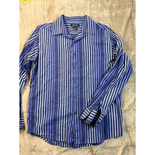 Camicia uomo bruno blu - blu, righe