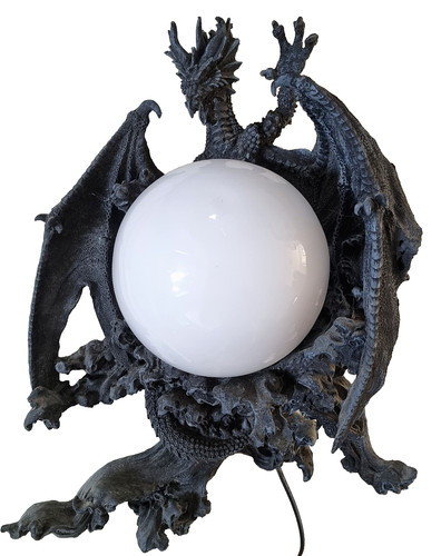 Lampada drago con sfera - lampada,