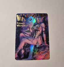 TYRANDE WHISPERWIND - WARCRAFT - SEXY FEET - BIG BOOBS - HOLO CARD - WAIFU