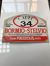 targa gara automobilistica auto storiche prova di regolarita' 1986 bormio-stelvi