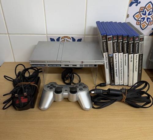 Console sony ps2 silver slim - ps2,