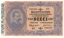 10 LIRE BIGLIETTO DI STATO