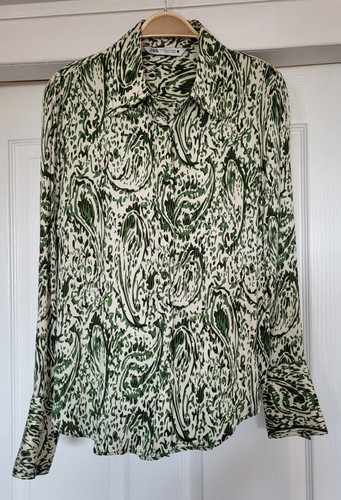 Camicia zara verde panna - zara,