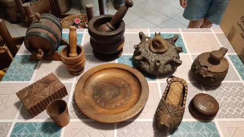 Lotto oggetti legno - oggetti,