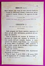 ROBILANTE(CN)-REGIO DECRETO