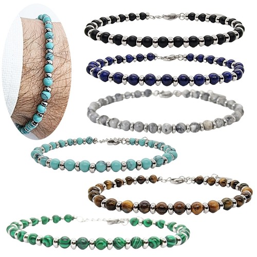 Bracciale uomo donna pietre - bracciale,