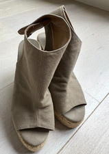 Scarpe espadrillas cachi oliva Castaner zeppe