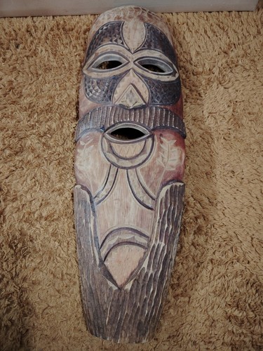 Tall wooden mask - tall,