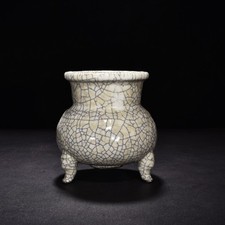 Fornello tre piedi 6,1" Cina vecchia porcellana classica dinastia canzone ge forno