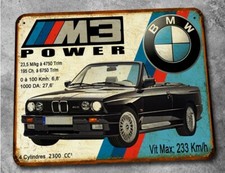 plaque métal vintage BMW M3