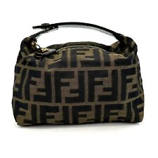 FENDI Zucca Marrone Vanity Bag Marsupio Nylon Autentico