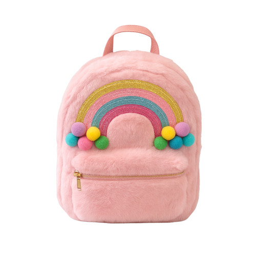 Zaino peluche arcobaleno - zaino,