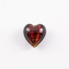 Perla cuore in vetro di Murano