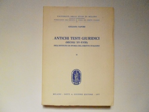 Sapori giuliana antichi - giuliana, testi