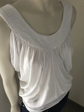 Maglia Con Paillettes Nuovo Motivi Bianco Tg M