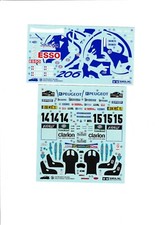 Decal 1/24 Peugeot 206 WRC Rally Tour de Corse 2000 Tamiya Kit base