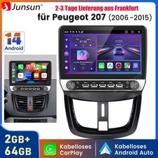 2+64G Android14 Carplay autoradio navigatore GPS WIFI DAB per Peugeot 207 CC 2006-2015