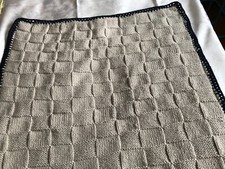 Copertina Neonato lana e cotone 90x72 Fatto a Mano