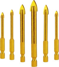 Punta Vetro  Punte Trapano per Bucare Vetro Ceramica Piastrelle Cristallo in Acc