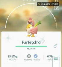 - Shiny Farfetch'd - P T C - 80k Stardust - Descrizione