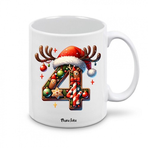 Tazza natale con numeri design