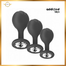 Set 3 Plug Anali Dildo con Gioiello in Silicone – Taglie S/M/L - Sex Toys