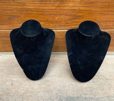 Coppia di espositori per gioielli collana girocollo collier pendente oro argento