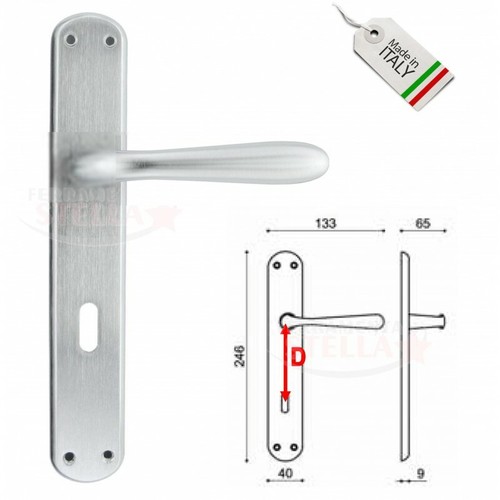 Coppia maniglia con placca - maniglia,