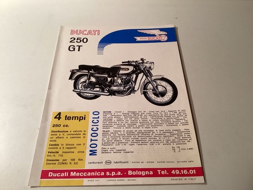 Ducati pagina depliant 250 - , gt