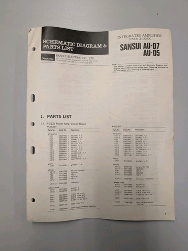 Schema elenco parti - schema, e