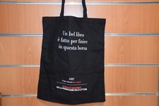 Borsa Cotone Stoffa 100% serie "Un Bel Libro" Nera Bags Spalla Shopper Esclusiva