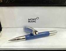 Mont-blanc Blue Classique Luxury penna roller ricarica inchiostro nero