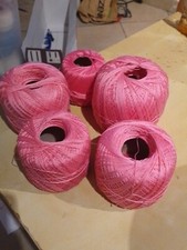 Lotto 12. Cotone Filo Di Scozia Per Uncinetto Rosa Scuro Fucsia 