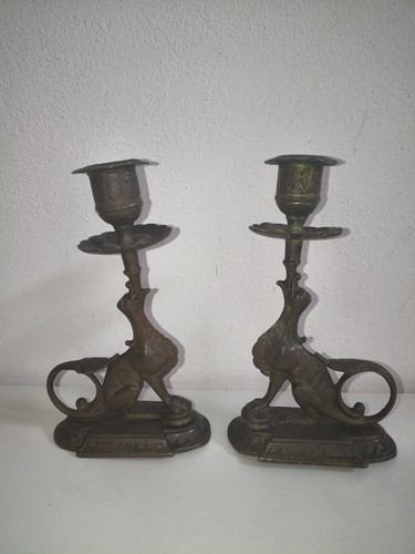 Antico paio candelieri - ,