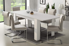 Modern extendable table, white