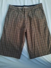 Element Brown Plaid Shorts Mens Size 34 Bermuda Y2K Skate Beach 