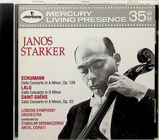 JANOS STARKER Schumann/Lalo/Saint-Saens Cello Concertos CD Living Presence USA